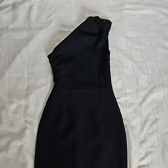 Adyce Women's One Side Off The Shoulder Bodycon Midi Dress Small Black - Picture 13 of 16